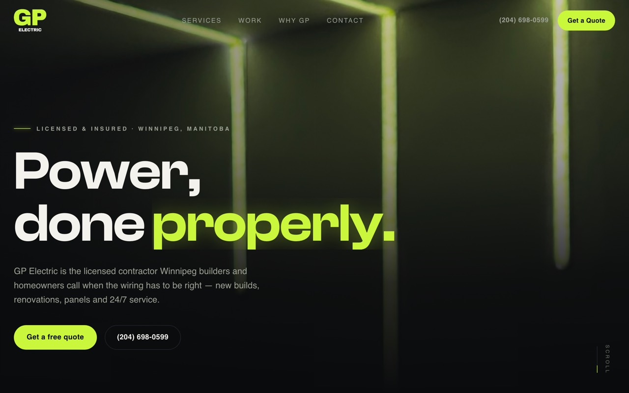 GP Electric website