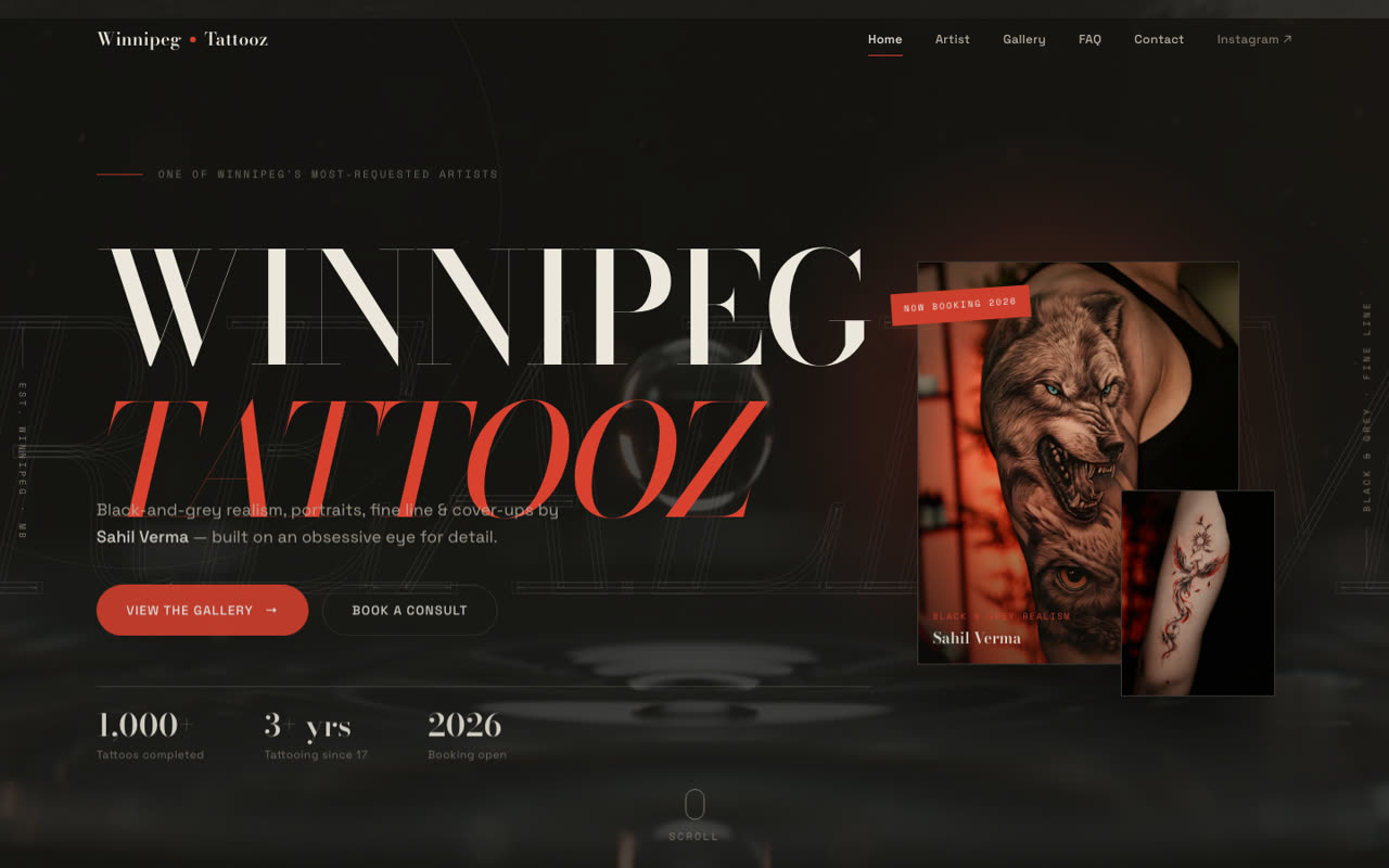 Winnipeg Tattooz website